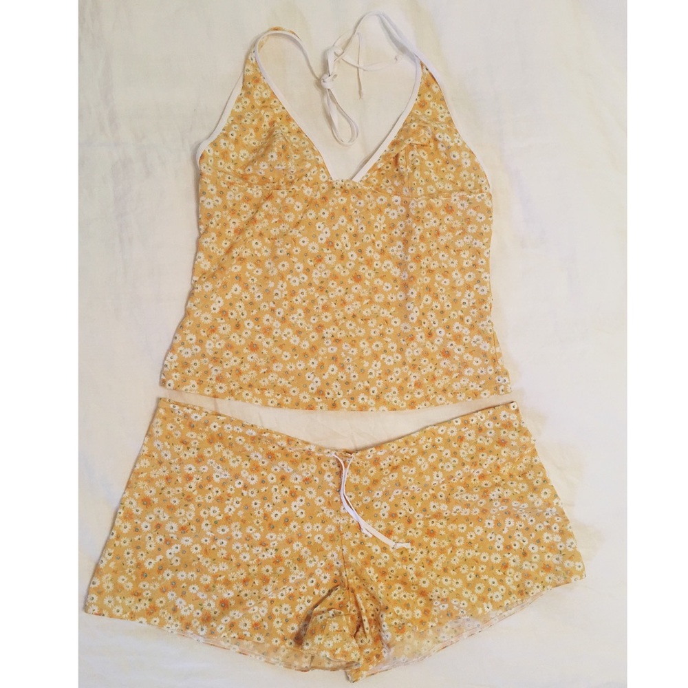 🦋 Vintage La Perla Floral Halter Pj Set